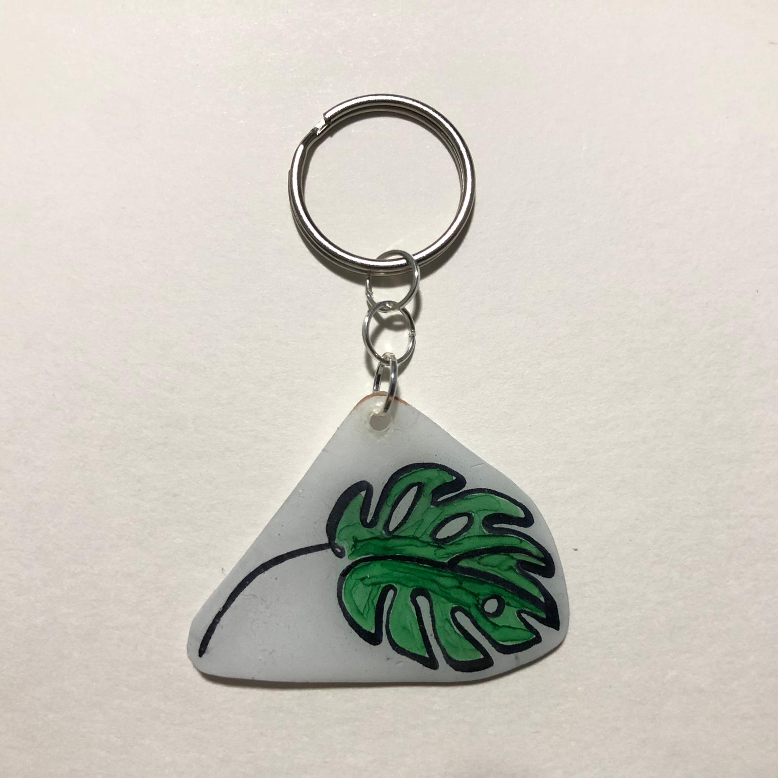 Monstera Leaf Keychain